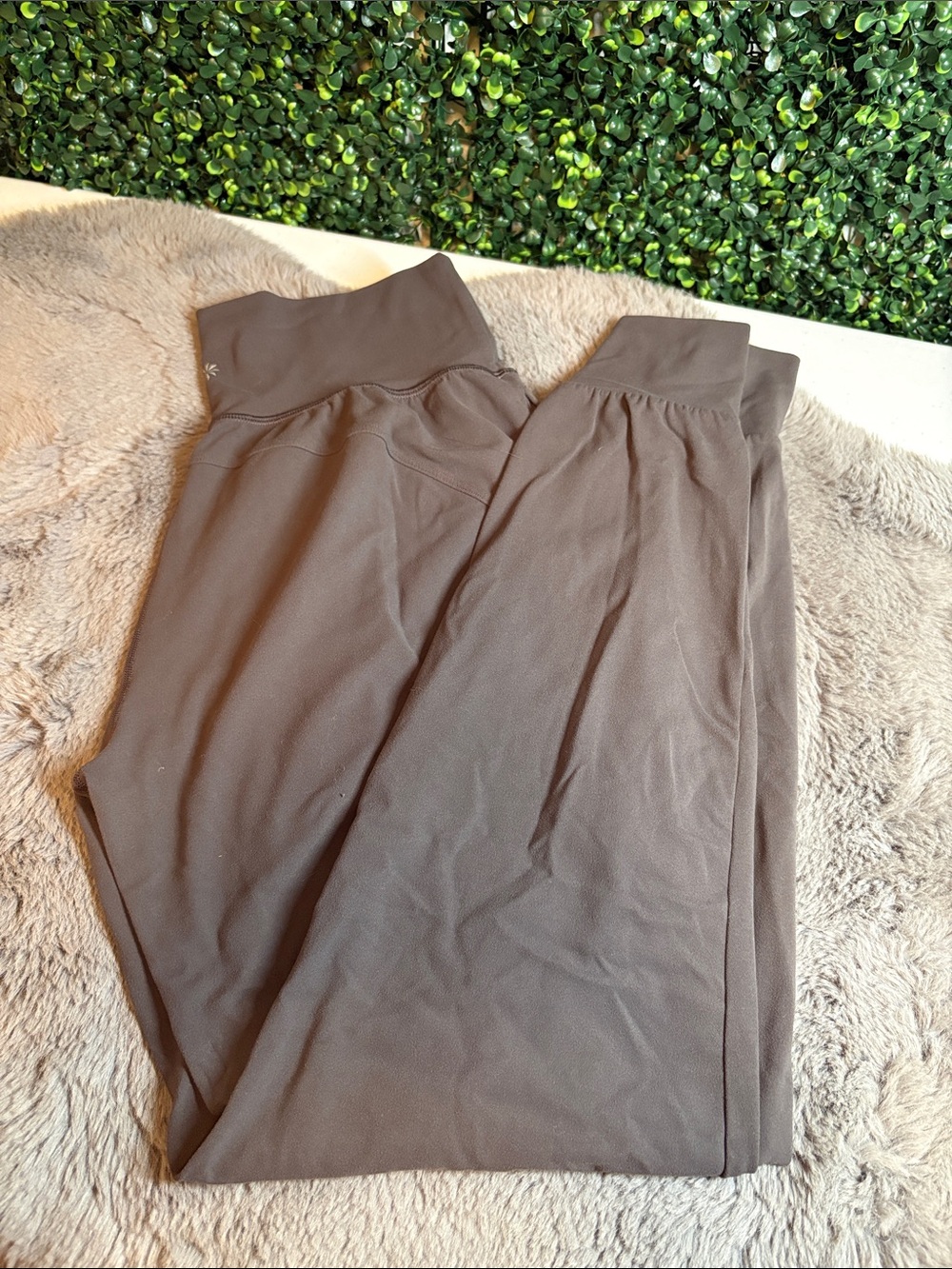 Athleta Dark Grey High-Rise Track Joggers Size Small